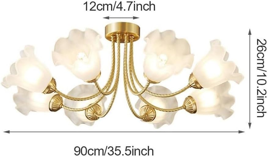 モダンシャンデリア 8灯 ガラス ゴールド Amazon.co.jp : Ampoule